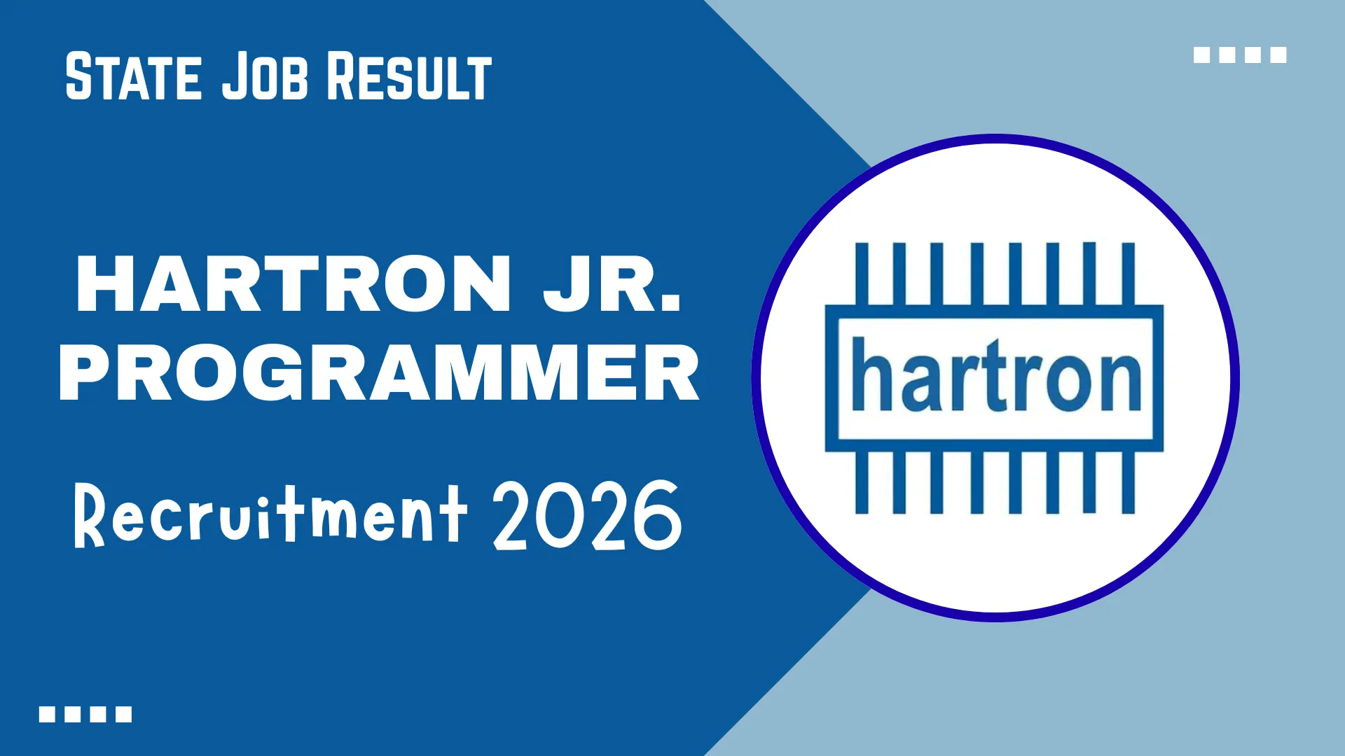 HARTRON Junior Programmer Vacancy 2026