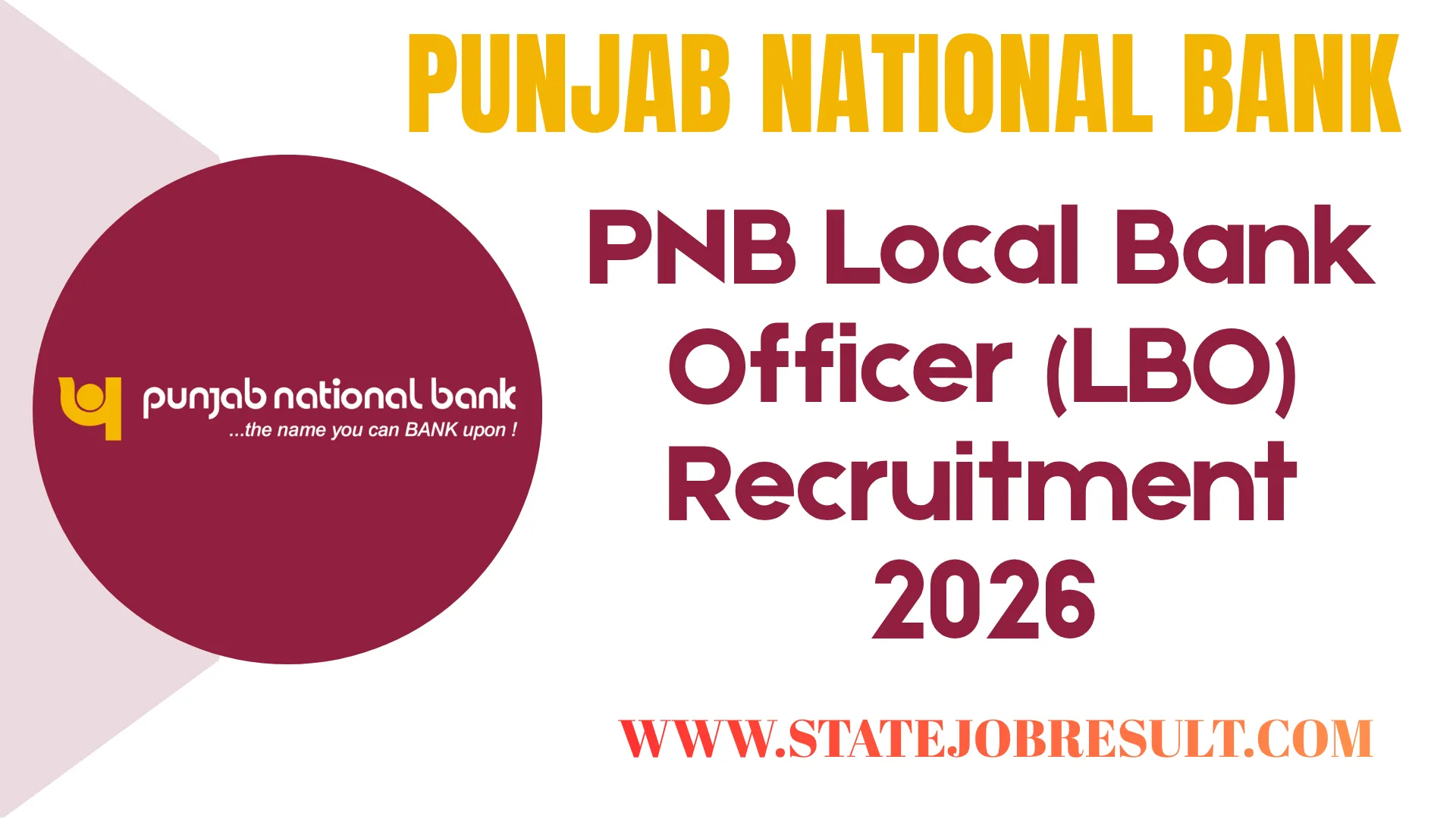 PNB Local Bank Officer Recruitment 2026