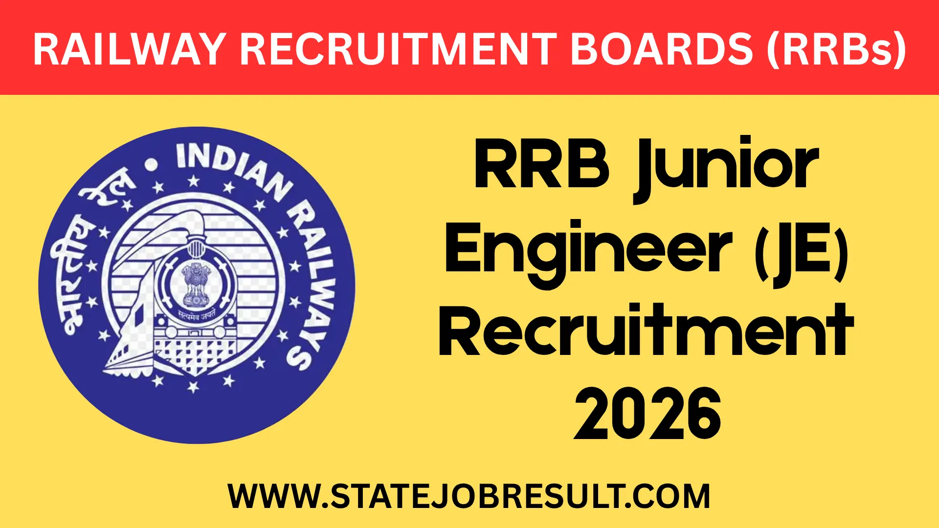 RRB JE Recruitment 2026 CEN 04/2026