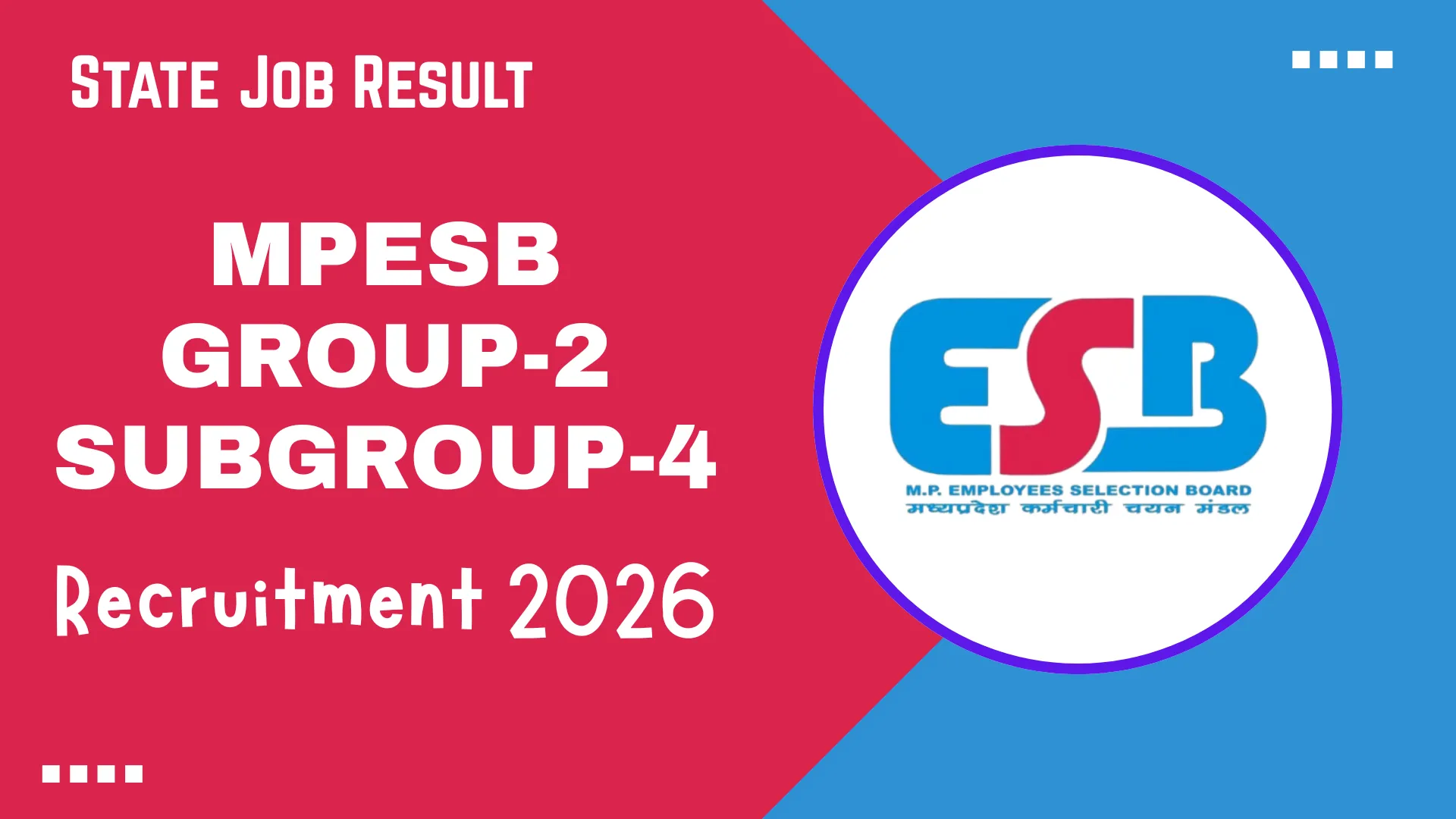 MPESB Group 2 Sub Group 4 Admit Card 2026