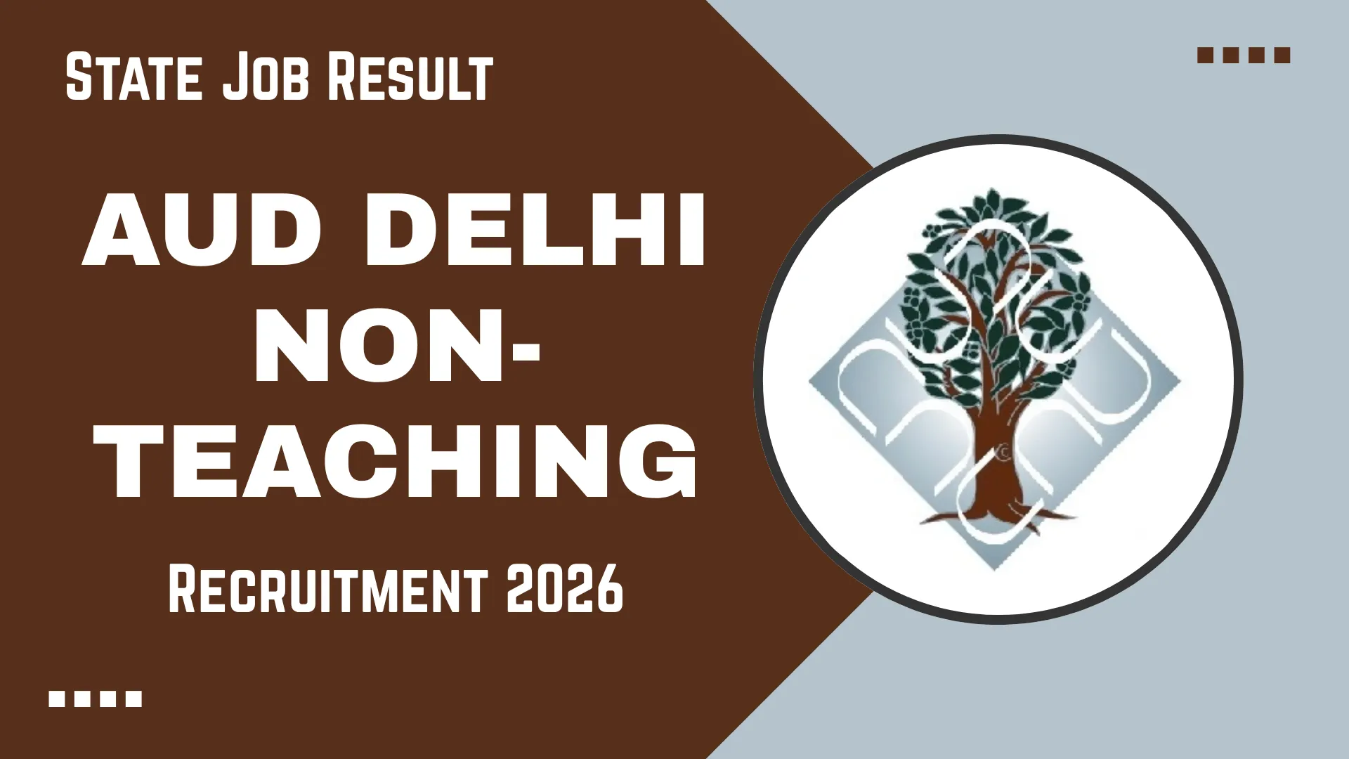 AUD Delhi Non-Teaching Recruitment 2026