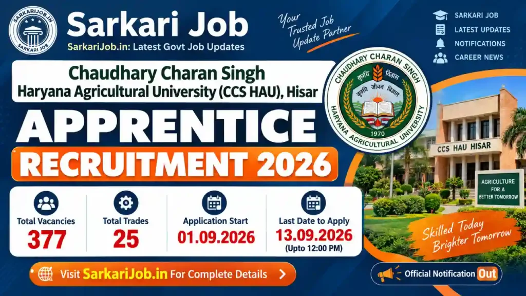 CCS HAU Apprentice Recruitment 2026