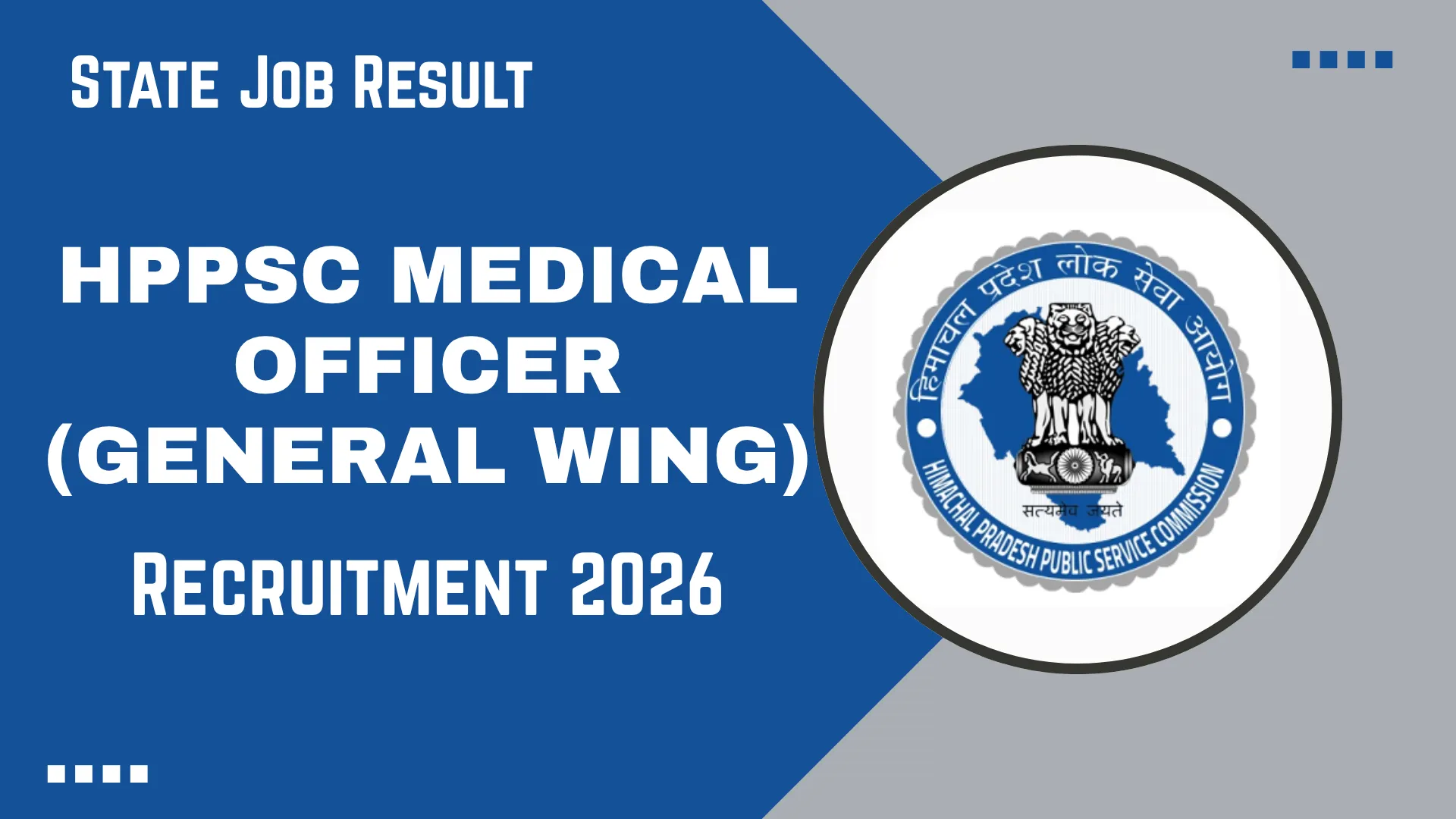 HPPSC Medical Officer General Wing Recruitment 2026
