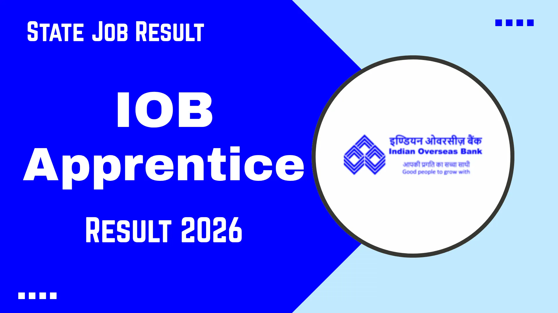 IOB Apprentice Result 2026