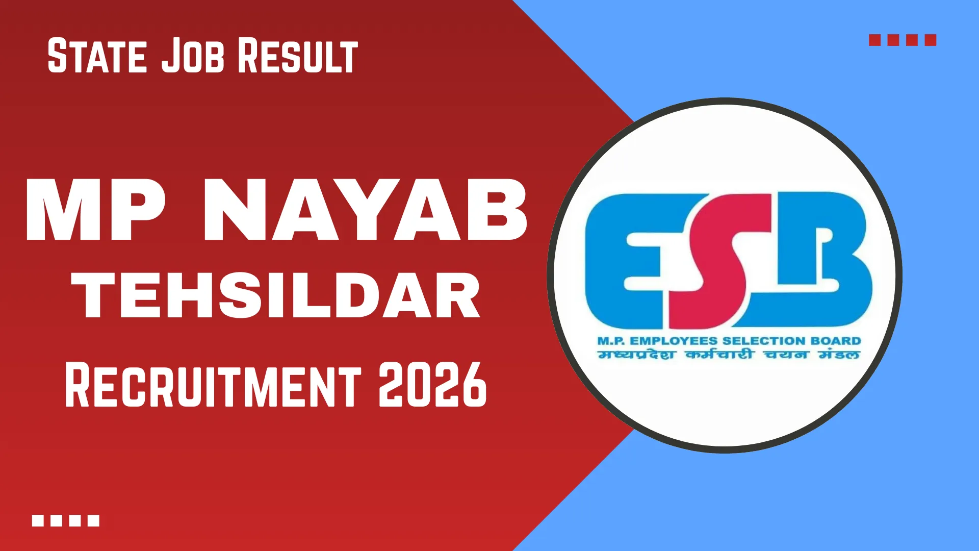 MP Nayab Tehsildar Recruitment 2026