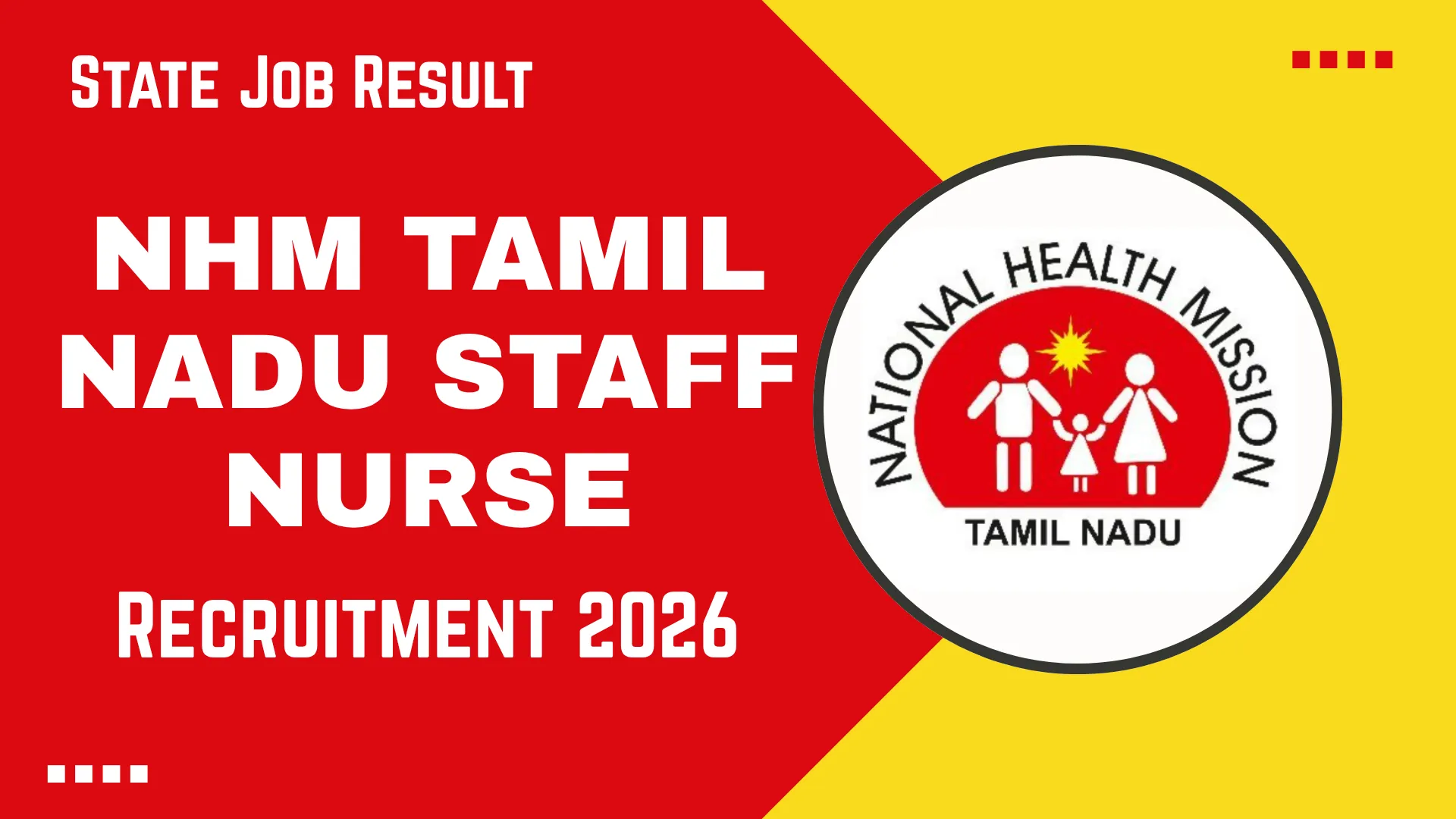 NHM Tamil Nadu Staff Nurse Recruitment 2026