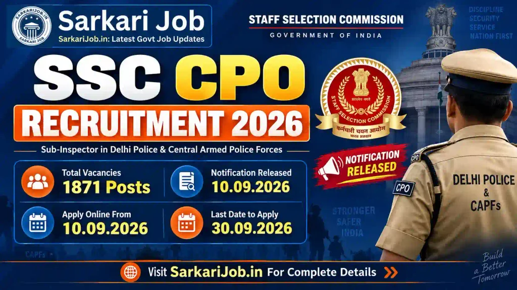 SSC CPO Recruitment 2026