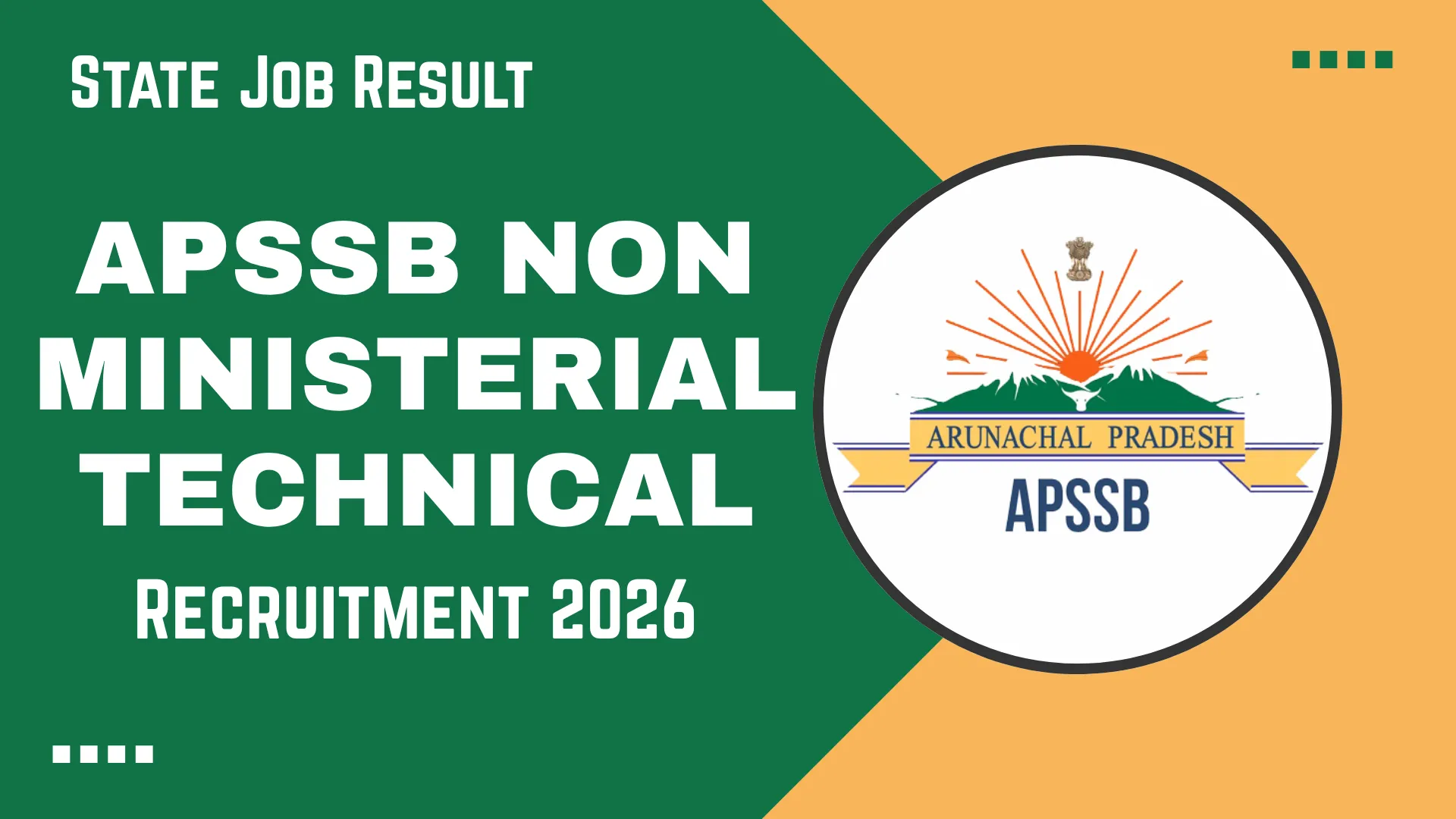 APSSB Non-Ministerial Technical Recruitment 2026