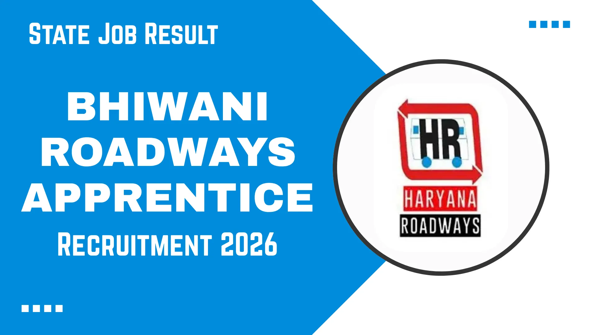Bhiwani Roadways Apprentice Recruitment 2026