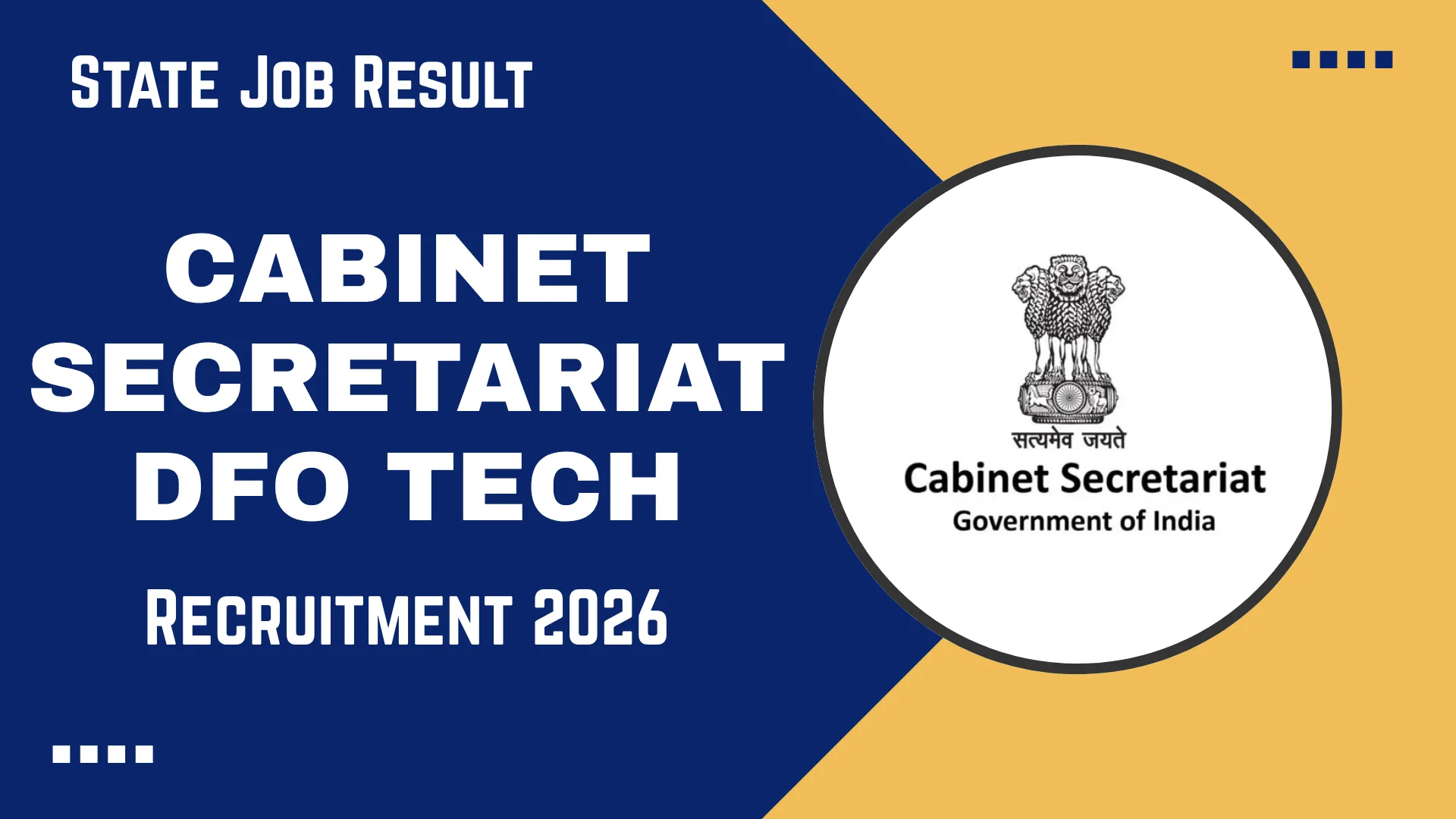 Cabinet Secretariat Deputy Field Officer Technical Recruitment 2026