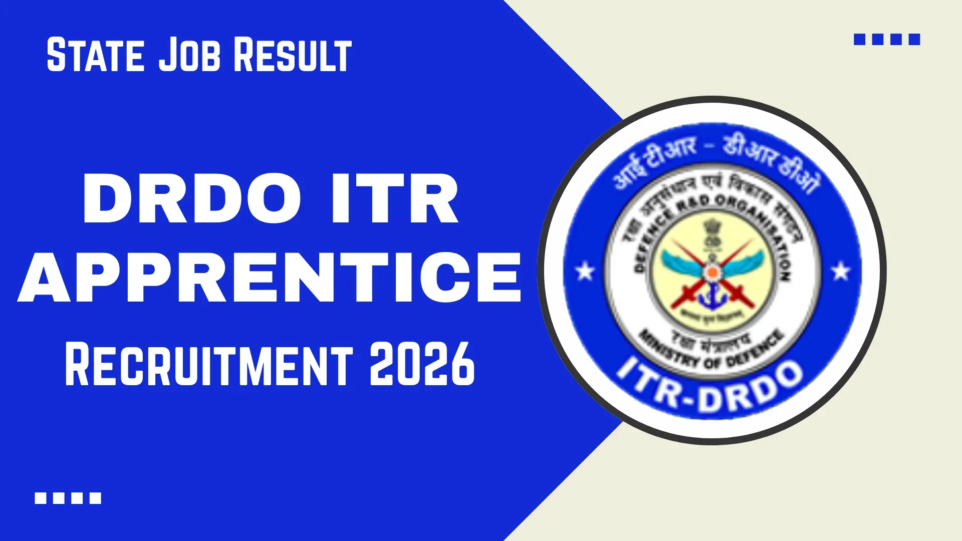 DRDO ITR Apprentice Recruitment 2026