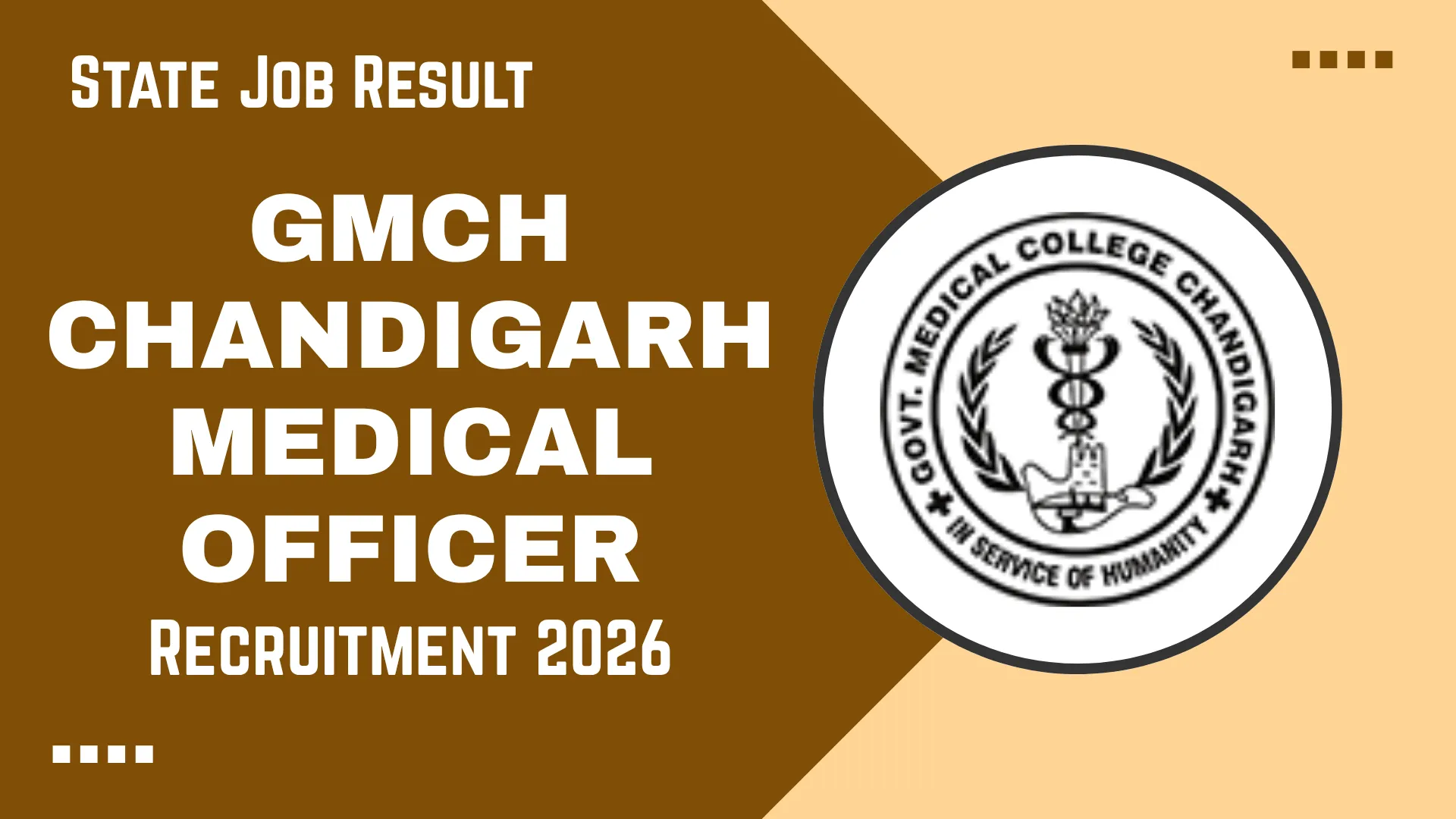 GMCH Chandigarh Medical Officer Recruitment 2026