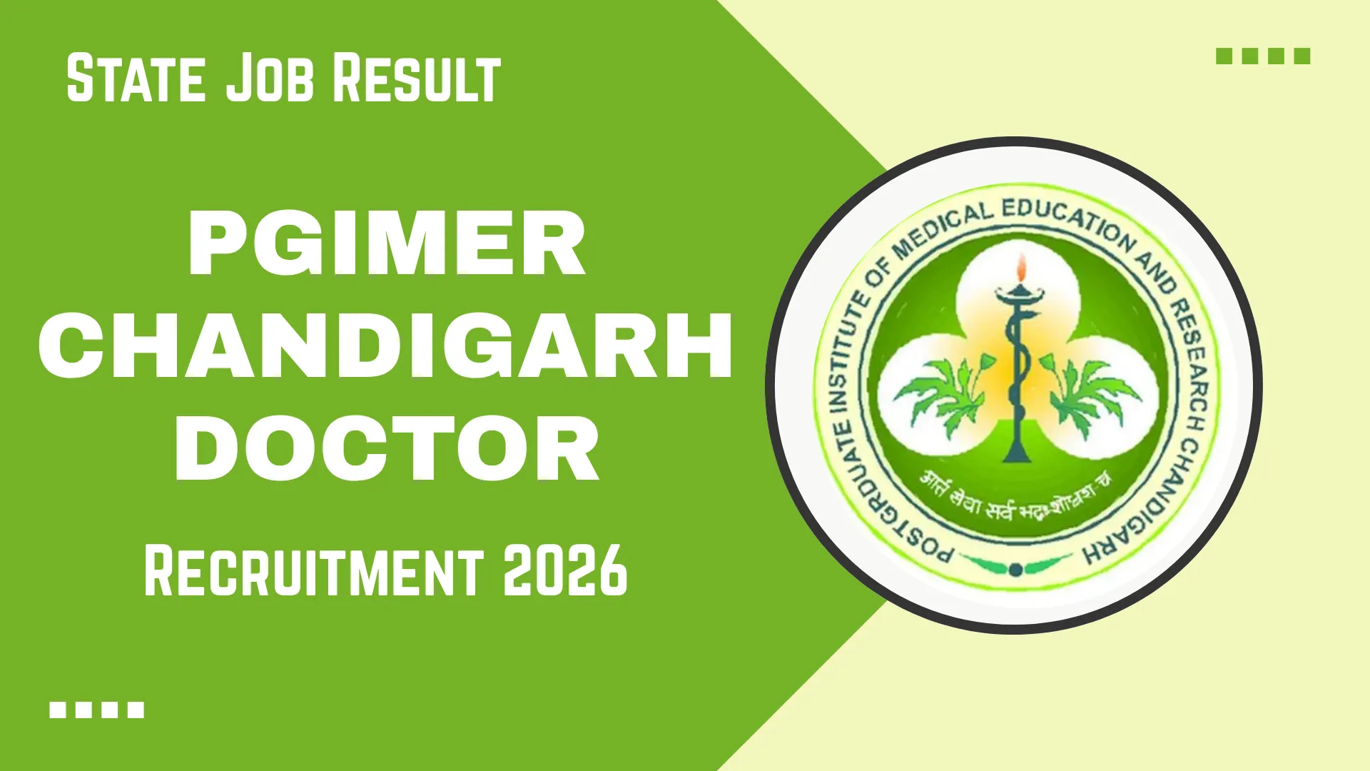 PGIMER Chandigarh Doctor Recruitment 2026