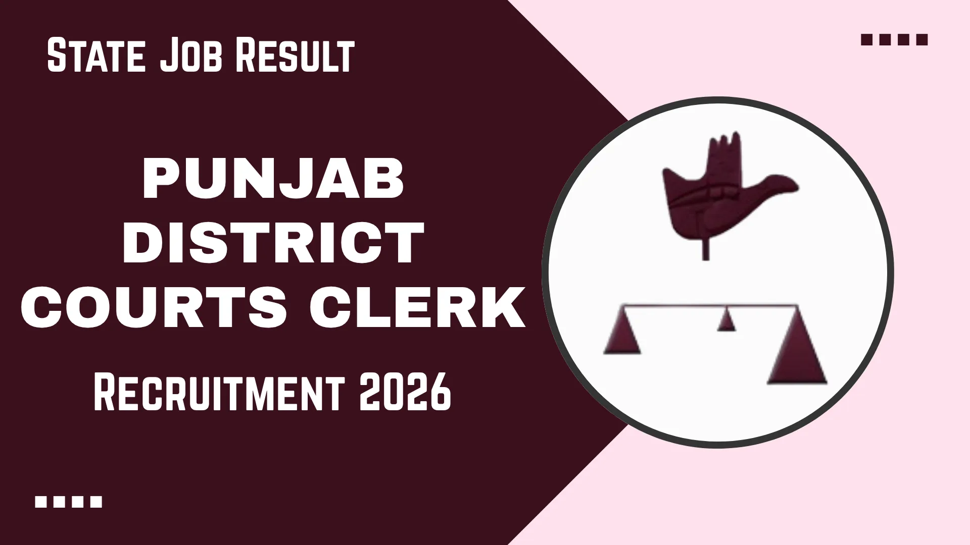 Punjab District Courts Clerk Recruitment 2026