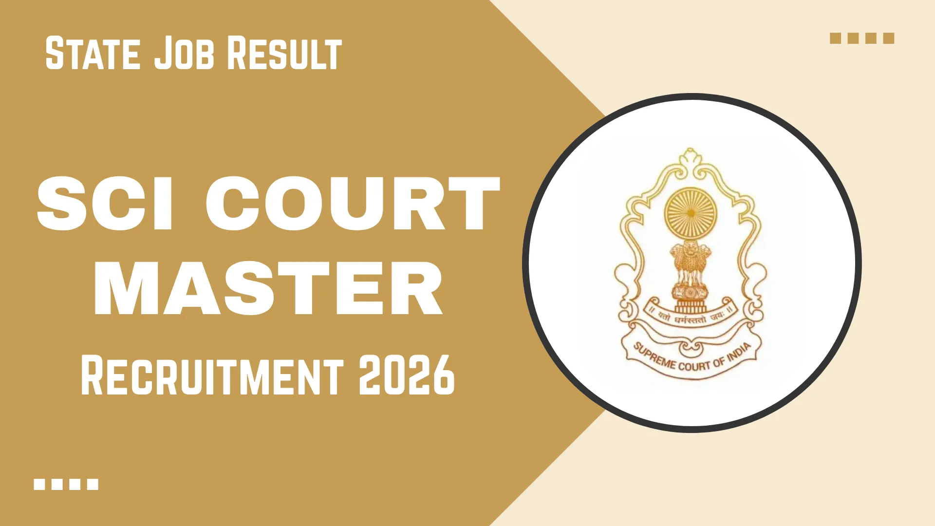 SCI Court Master Shorthand Recruitment 2026