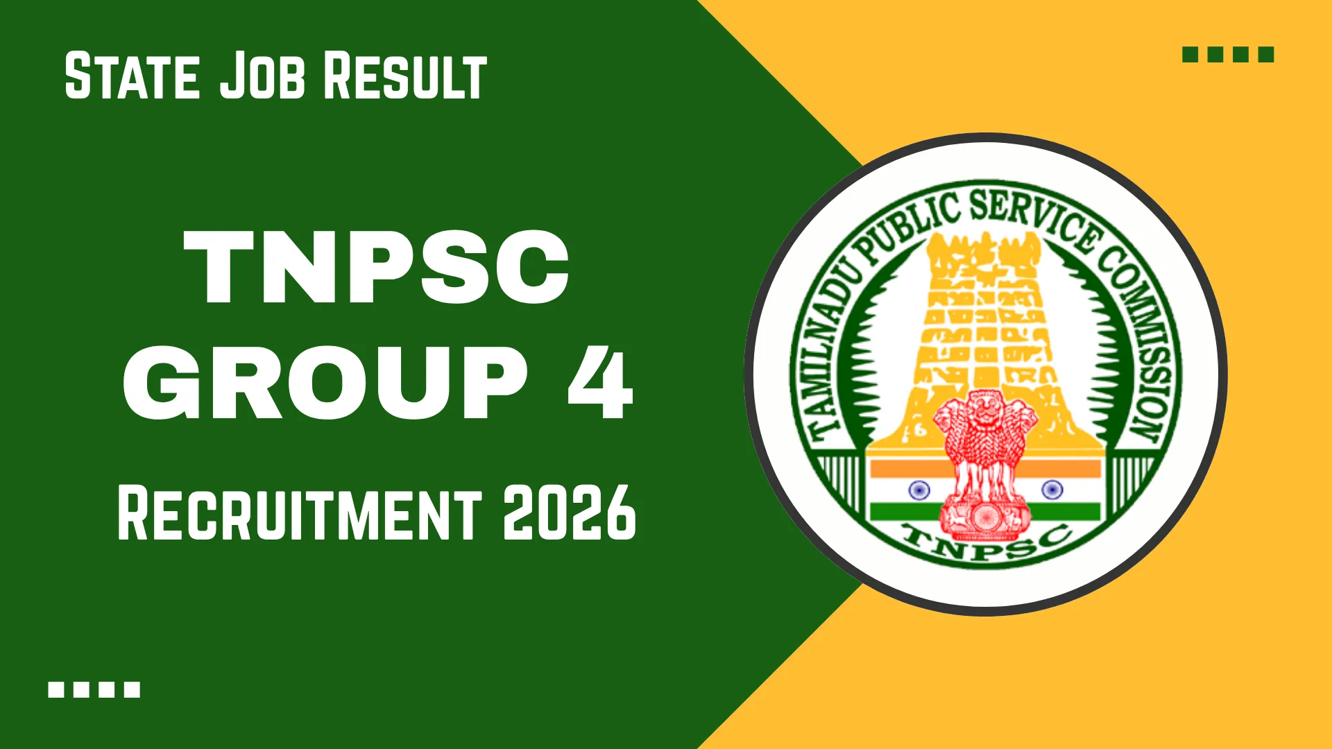 TNPSC Group 4 Recruitment 2026