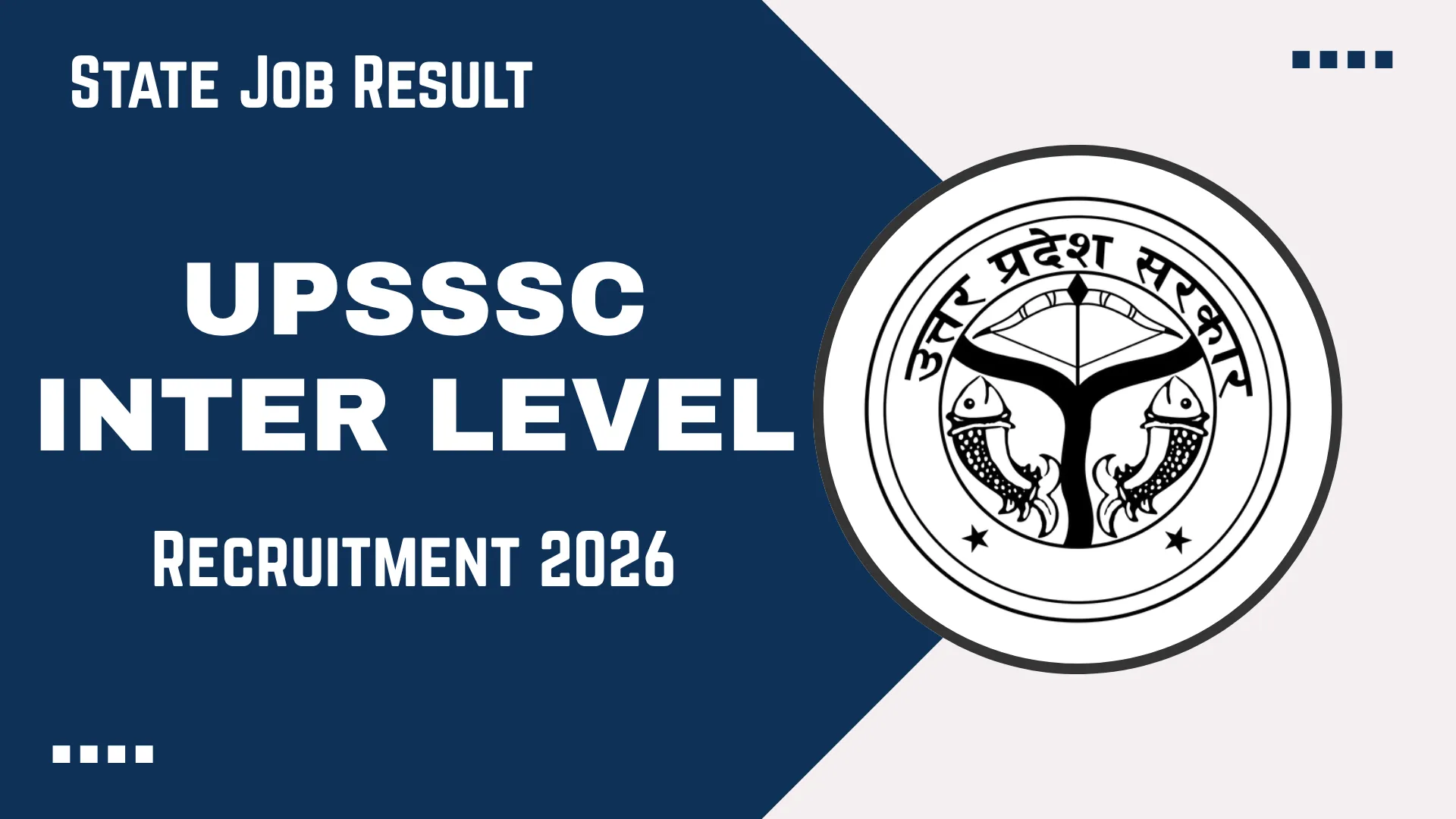 UPSSSC Inter Level Recruitment 2026