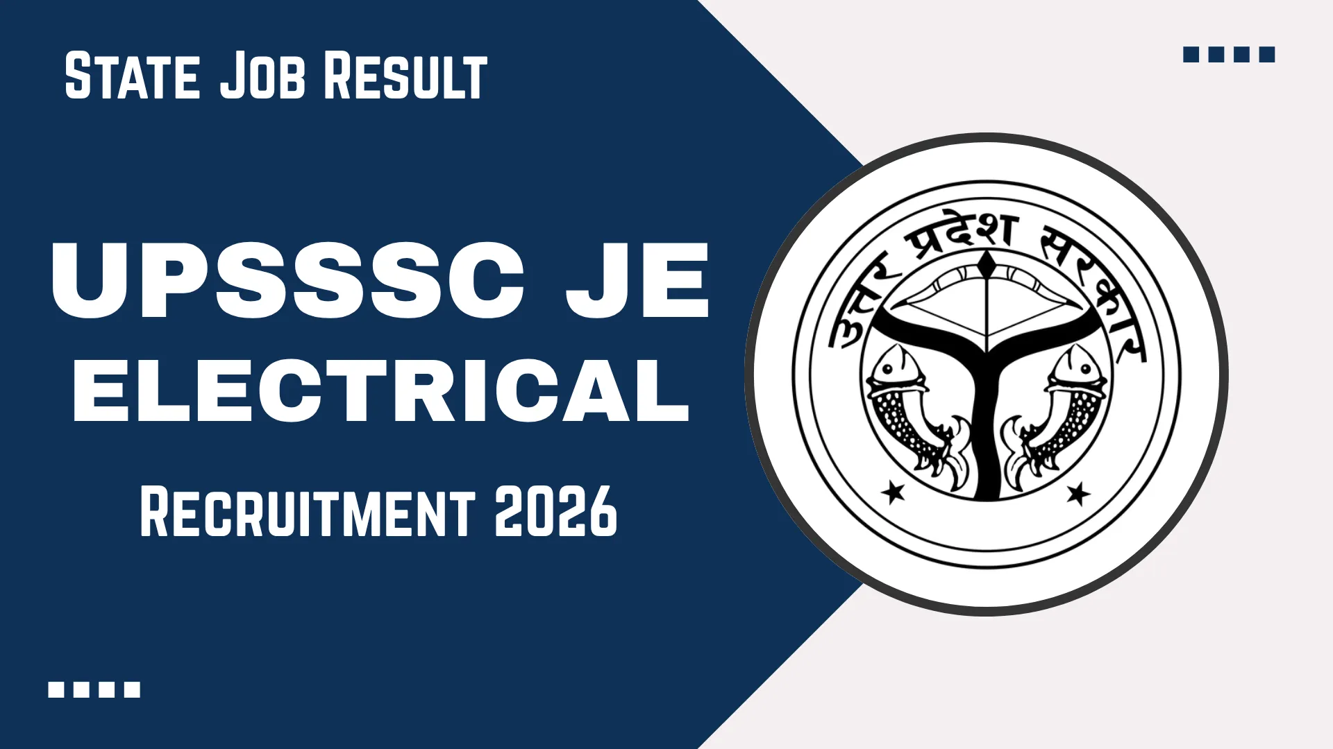 UPSSSC JE Electrical Recruitment 2026