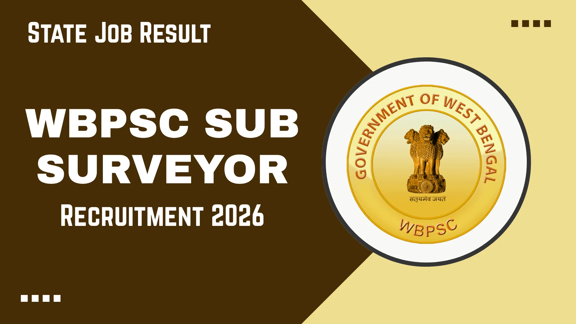 WBPSC Sub-Surveyor Recruitment 2026